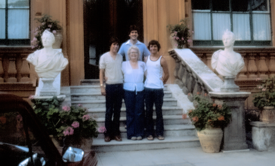 Bryan and friends on his first trip to Europe